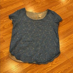 Talula Light Blue Lace Blouse